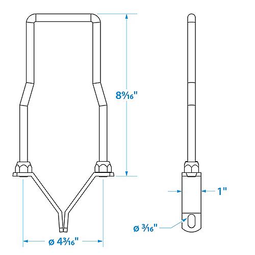 SEACHOICE 53851 LOCKABLE SPARE TIRE CARRIER