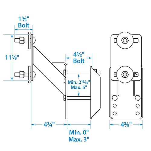SEACHOICE 53881 BOLT ON TIRE CARRIER