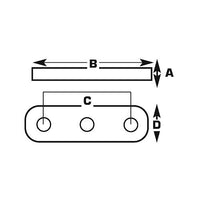 SEACHOICE 55021 1-1/4" x 1-1/2 AXLE U BOLT PLATE LIGHT DUTY