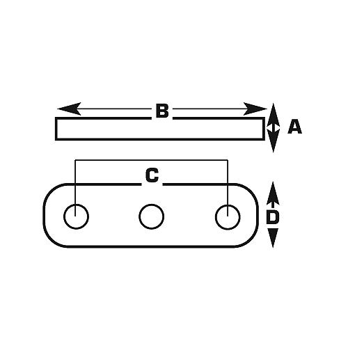 SEACHOICE 55021 1-1/4" x 1-1/2 AXLE U BOLT PLATE LIGHT DUTY
