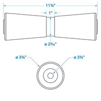 SEACHOICE 56110 HD KEEL ROLLER-12 5/8