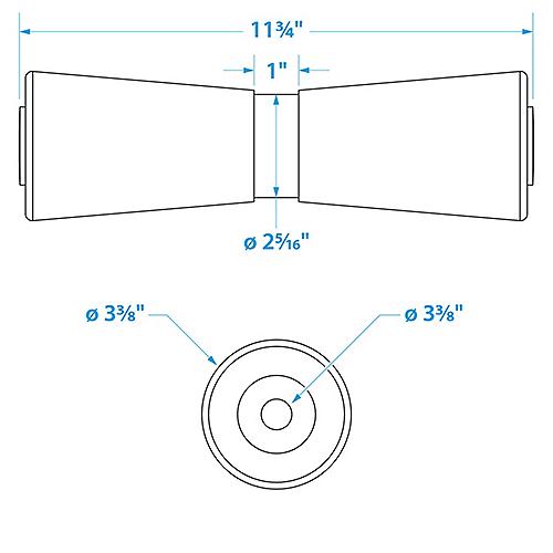 SEACHOICE 56110 HD KEEL ROLLER-12 5/8