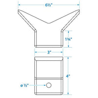 SEACHOICE 56260 BOW V STOP 3IN X 3IN