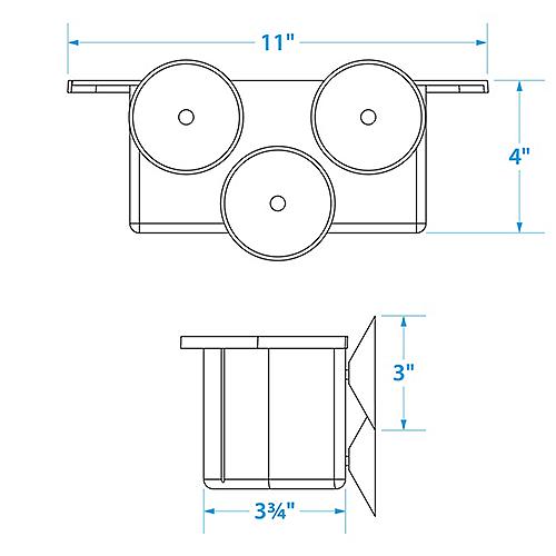 SEACHOICE 79321 COCKPIT ORGANIZER - WHITE