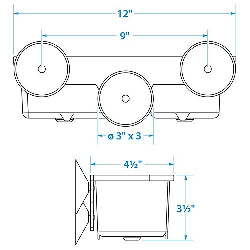 SEACHOICE 79361 DELUXE COCKPIT ORGANIZER WITH SUPER SUCTION CUPS