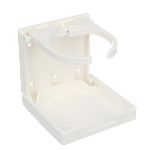 SEACHOICE 79451 FOLDING AND ADJUSTABLE DRINK HOLDER - WHITE