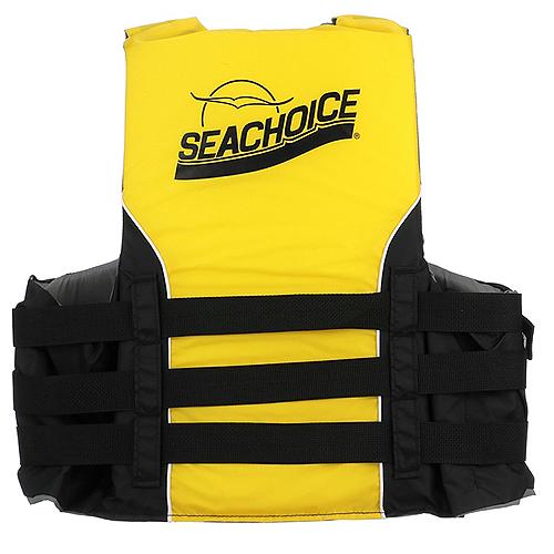SEACHOICE 86420 BLACK/YEL 4 BELT VEST LG/XL