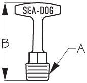 SEA DOG 520047-1 Bronze GARBOARD DRAIN T-HANDLE PLUG