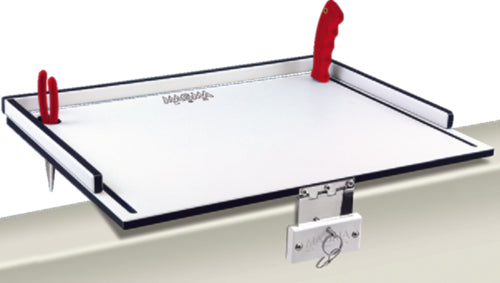 MAGMA T10-310B Magma Black and White Econo Mate Bait and Filet Table With Knife and Pliers Slots