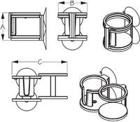 SEA DOG 588510-1 DRINK HOLDER SINGLE/DUAL W/SUCTION CUPS