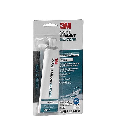 3M 08017 SILICONE WHITE MILDEW RESISTANT 3OZ TUBE