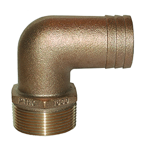 GROCO PTHC-1000 1IN NPT X 1IN HOSE ELBOW BRONZE