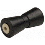 YATES 8000 8" KEEL ROLLER V-STYLE MED DUTY 5/8" ID BLK