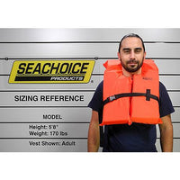 SEACHOICE 85520 LIFE VEST ADULT-ORANGE