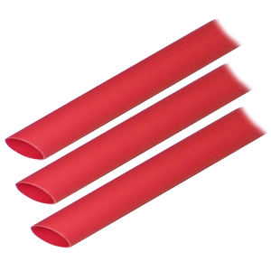 ANCHOR 305603 HEATSHRINK TUBE 1/2IN X 3IN RED 3/PK