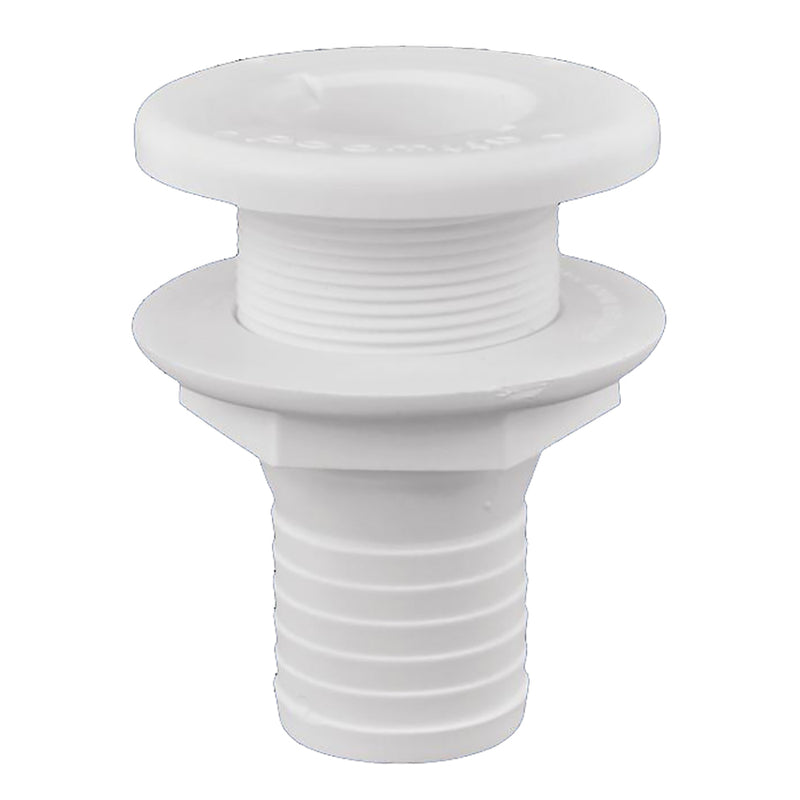 ATTWOOD PLASTIC THRU-HULL FITTING - 1-1/2" - WHITE