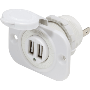 BLUE SEA 1016200 12V DC DUAL USB CHARGER SOCKET - WHITE