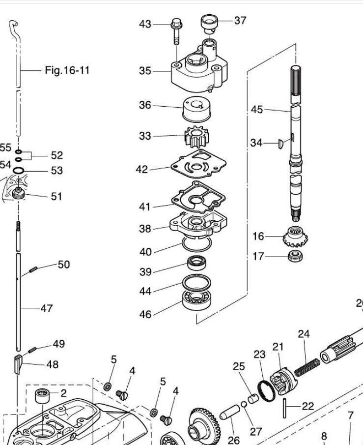 TOHATSU 3BJ-65017-0 LOWER WATER PUMP CASE