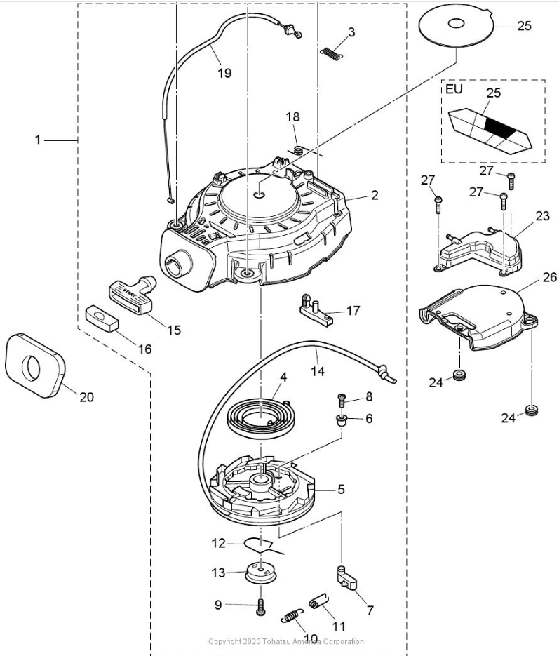 TOHATSU 3R3-05013-0 PULL CORD
