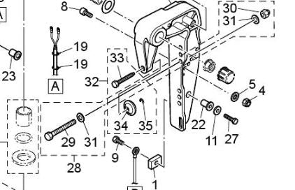 TOHATSU 3RS-77217-1 CLAMP SCREW KIT