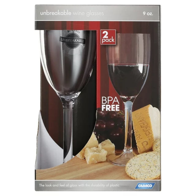 CAMCO 43861 UNBREAKABLE WINE GLASSES