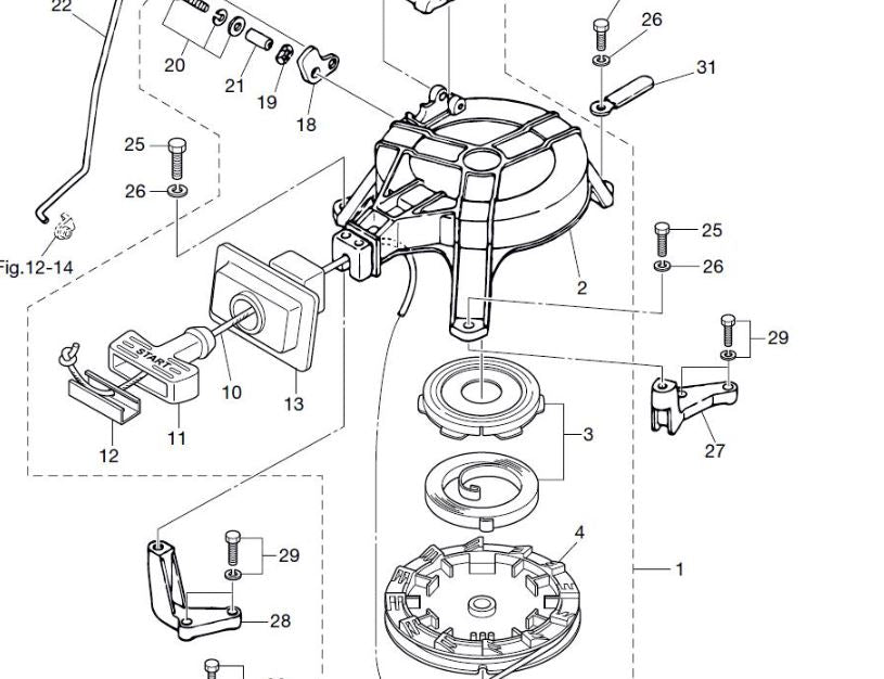 TOHATSU 3B2-05019-0 STARTER HANDLE