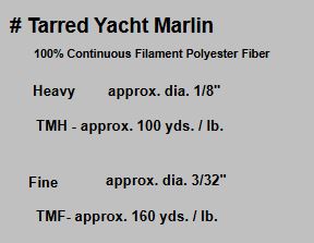 TMF-8-FINE TARRED YACHT MARLIN. 8OZ FINE BROWN