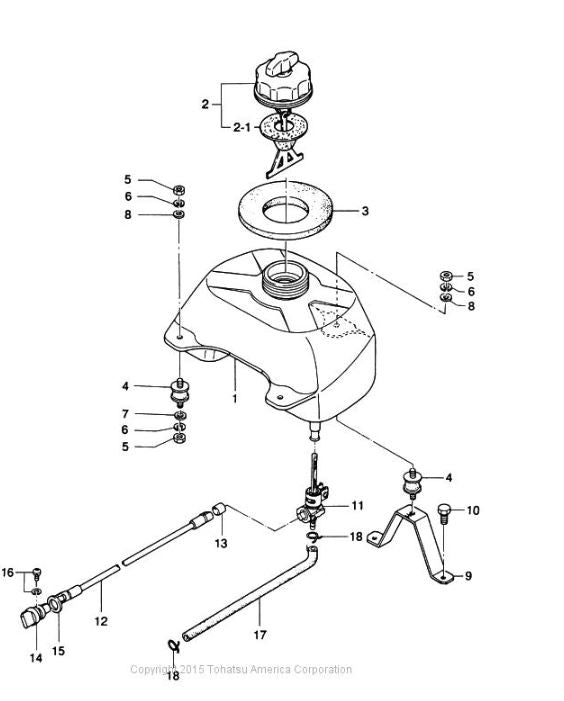 TOHATSU 369-70062-0 FUEL SHUT OFF KNOB