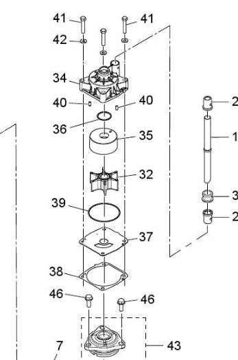 TOHATSU 3SS-65011-0 PUMP CASE LINER