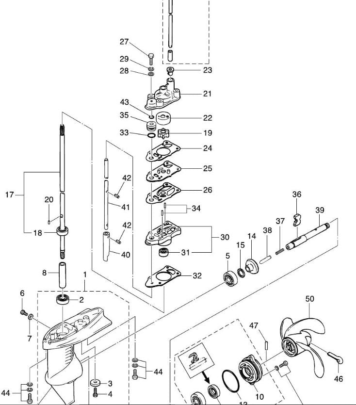TOHATSU 3F0-65025-0 WATER PUMP PLATE