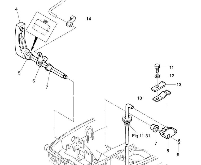 TOHATSU 3B2-66110-0 SHIFT LEVER