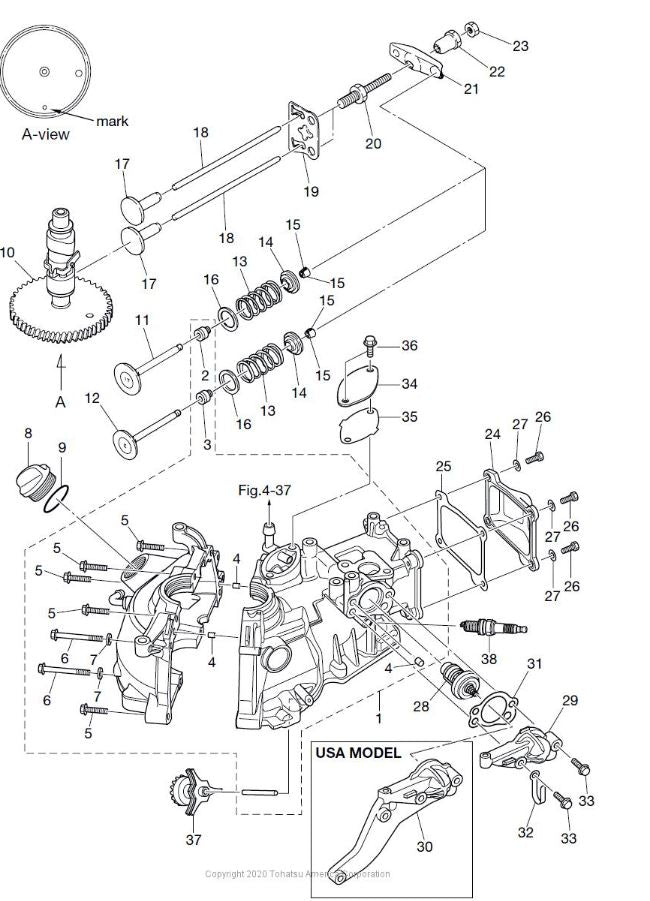 TOHATSU 3AB-01024-1 CYLINDER HEAD COVER GASKET