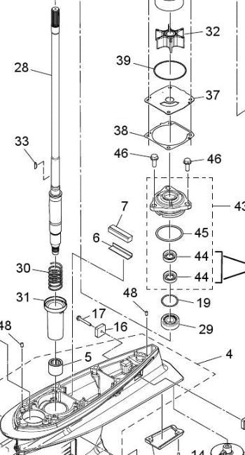 TOHATSU 3SS-60041-0 WATER SEAL RUBBER