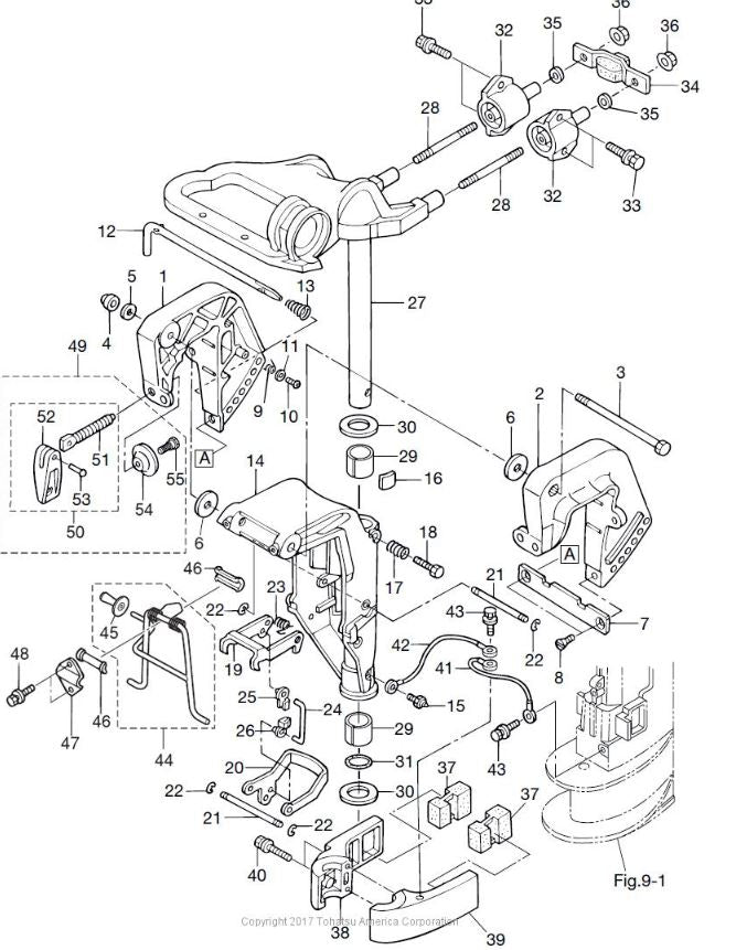 TOHATSU 3B2-62118-0 DISTANCE PLATE BRACKET