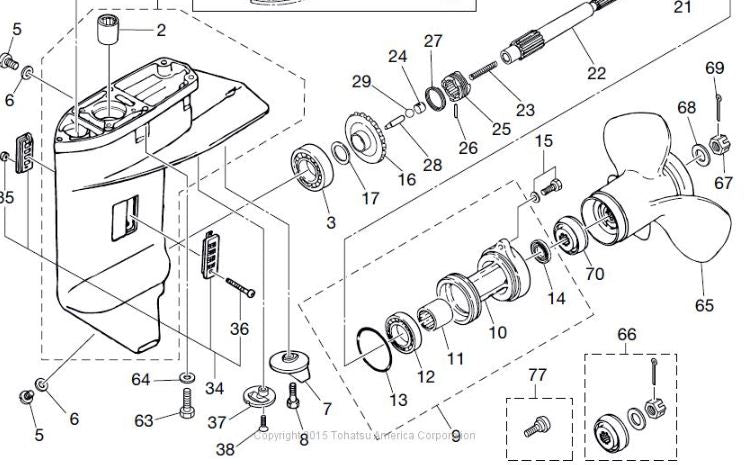 TOHATSU 346-60111-0 OIL SEAL