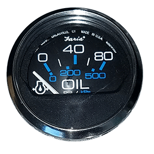 FARIA 13702 CHESAPEAKE BLACK, OIL PRESSURE GAUGE