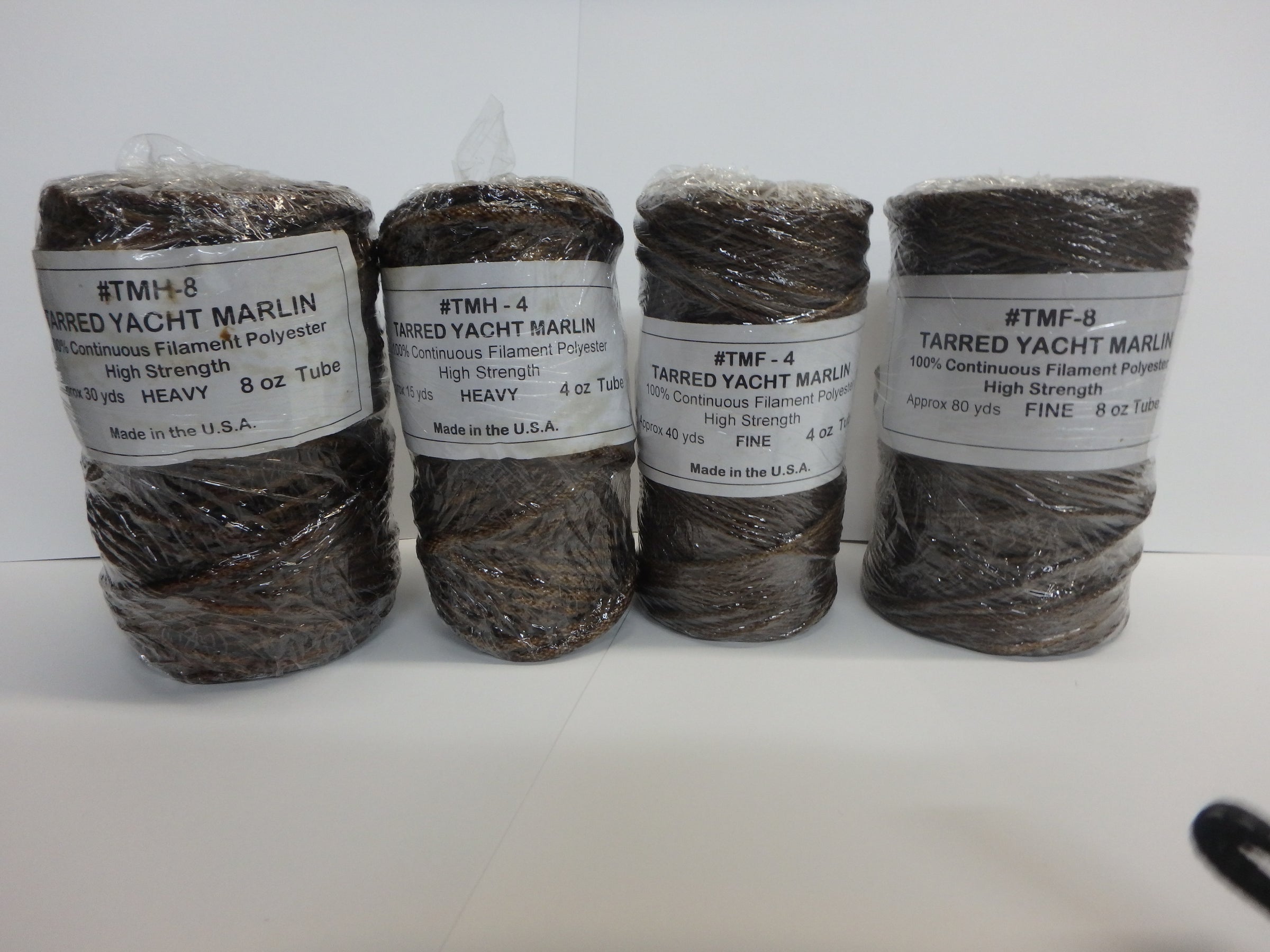 TMF-8-FINE TARRED YACHT MARLIN. 8OZ FINE BROWN