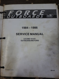 1984-1986 FORCE OUTBOARD SERVICE MANUALS (USED) #OB-4126, 4127, 4128, 4129, AND 4130, 4-125HP