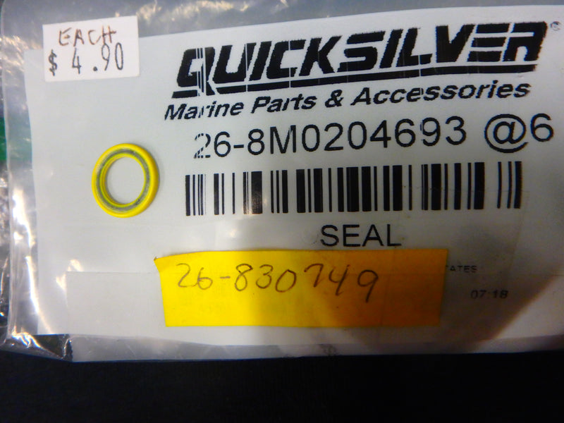 QUICKSILVER 26-8M0204693 GEAR OIL DRAIN SCREW GASKET 26-830749