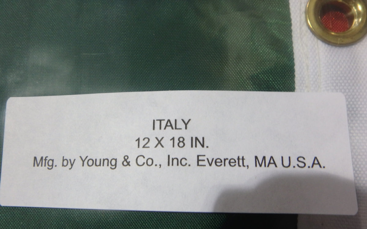 YOUNG & CO ITALIAN FLAG 12" X 18"