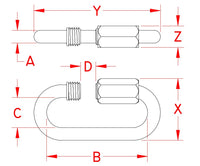 SUNCOR S0160-0004 5/32IN SS QUICK LINK