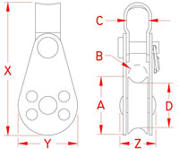 SUNCOR S0405-BR25 PULLEY BLOCK 304 BRACKET