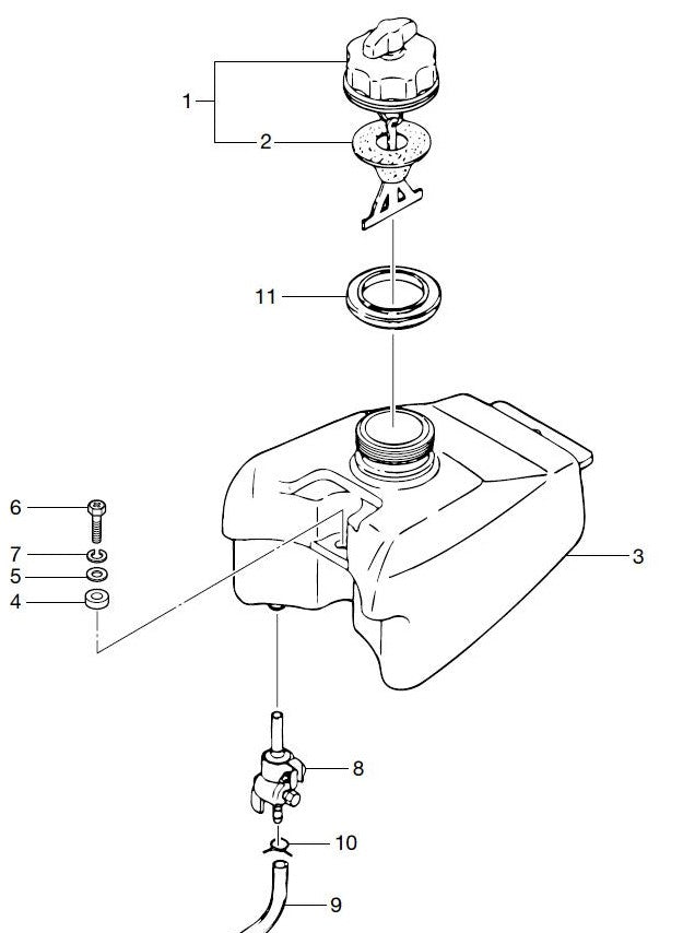 TOHATSU 309-70010-3 FUEL TANK