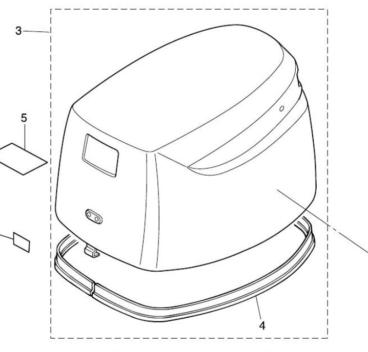 TOHATSU 3V2-67501-0 RUBBER TOP COWL SEAL 8/9.8