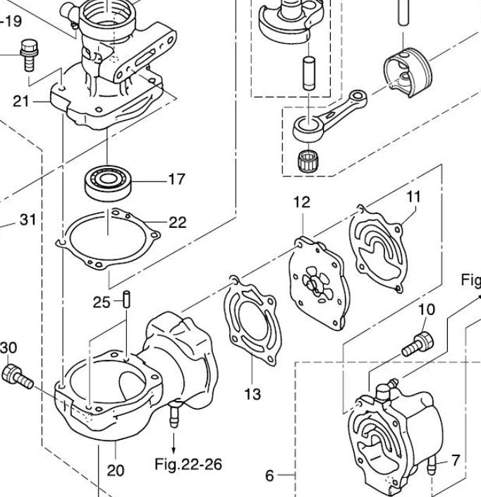 TOHATSU 3T5-10012-1 GASKET, COMPRESSOR HEAD