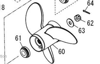 TOHATSU 3UB-64231-0 THRUST HOLDER