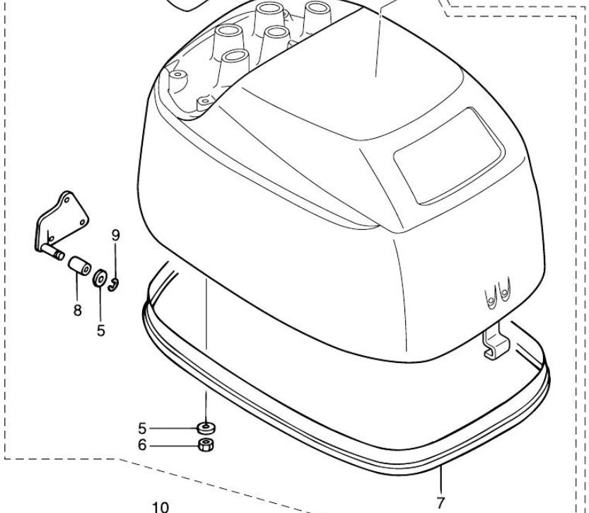 TOHATSU 3AD-67501-0 TOP COVER SEAL