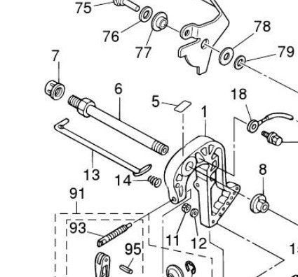 TOHATSU 345-62121-1 THRUST ROD