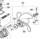TOHATSU 3R1B64514-2 PROP 4/5/6 HP 3 BLADE 7.7 X 7P