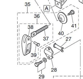 TOHATSU 3ABW62102-0 CLAMP SCREW HANDLE WHITE
